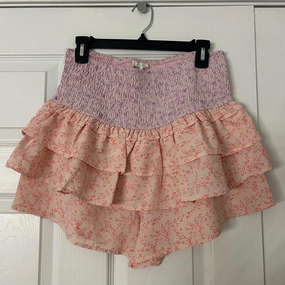 Floral Pink and Purple Women's Skort